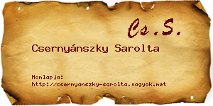 Csernyánszky Sarolta névjegykártya