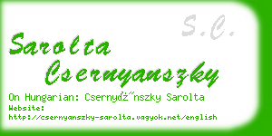 sarolta csernyanszky business card